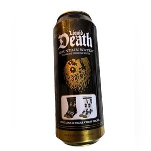 Rare** Liquid Death Can O Socks 2 Pair NEW/Sealed